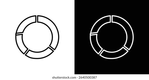 Donut chart icon Graphic vector set for ui design
