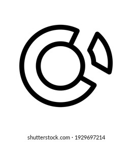 donut chart icon or logo isolated sign symbol vector illustration - high quality black style vector icons
