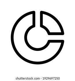 donut chart icon or logo isolated sign symbol vector illustration - high quality black style vector icons
