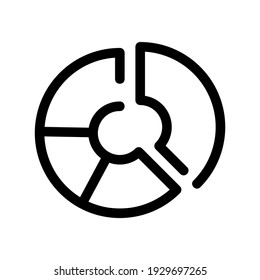 donut chart icon or logo isolated sign symbol vector illustration - high quality black style vector icons
