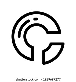 donut chart icon or logo isolated sign symbol vector illustration - high quality black style vector icons
