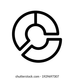 donut chart icon or logo isolated sign symbol vector illustration - high quality black style vector icons
