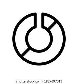 donut chart icon or logo isolated sign symbol vector illustration - high quality black style vector icons
