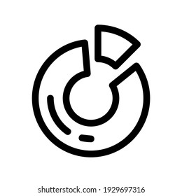 donut chart icon or logo isolated sign symbol vector illustration - high quality black style vector icons
