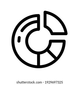 donut chart icon or logo isolated sign symbol vector illustration - high quality black style vector icons
