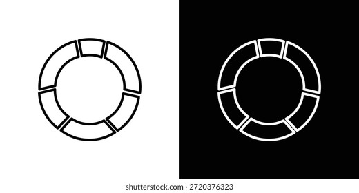 Donut chart icon. Minimalist vector design. Editable stroke. EPS10