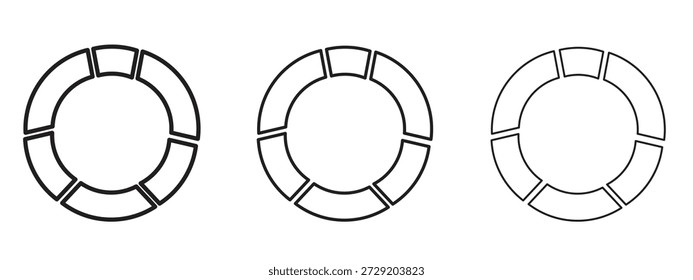 Donut chart icon symbol for Info Graphic, Design Elements and Websites