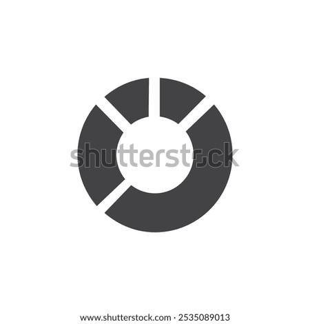 Donut chart icon Symbol mark in filled style