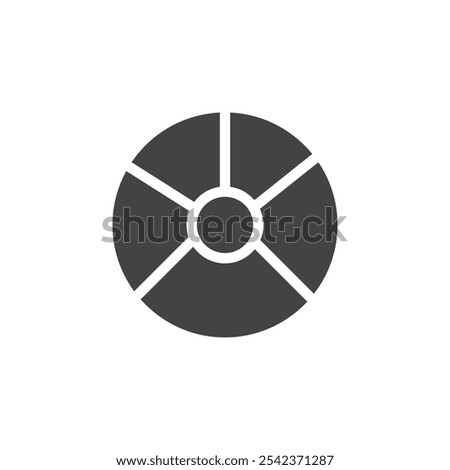 Donut chart icon Symbol mark in filled style