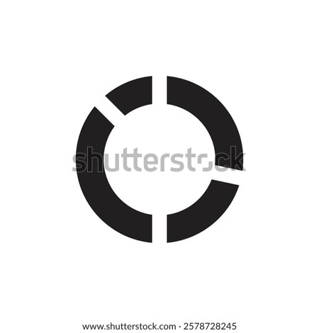 Donut chart icon Thin line art collection