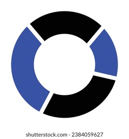 Donut Chart Icon, Vector Graphics