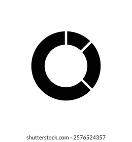 Donut chart icon web design in vector