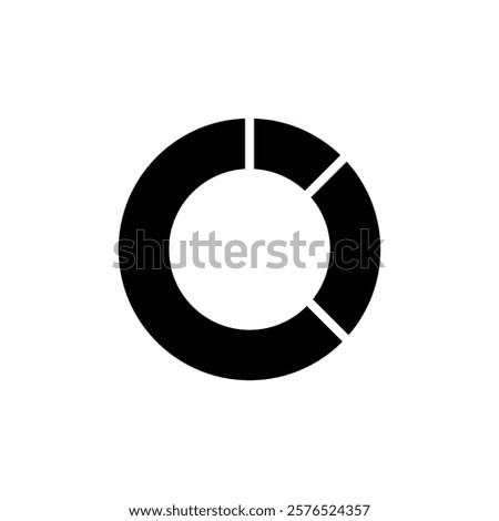 Donut chart icon web design in vector