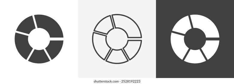 Donut chart icon.Trendy modern flat linear vector illustration on white background.