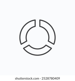 Donut chart vector flat icon set.eps