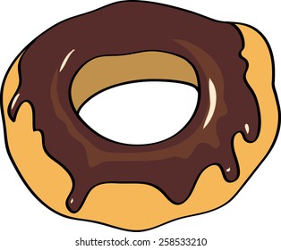 Donut with chocolate