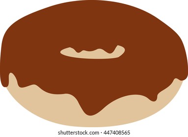 Donut with chocolate