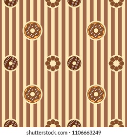 Donut chocolate background pattern 