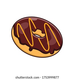 donut chocolate flavor with orange glaze