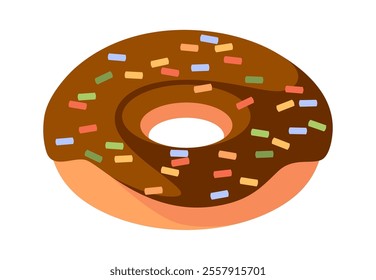 Donut with chocolate icing glaze