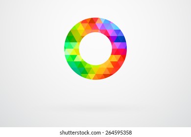Donut Circle Color Palette Guide Spectrum Vector