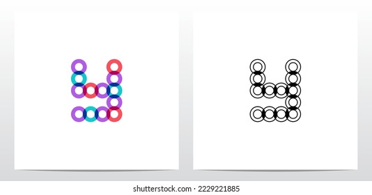 Donut Circle Overlay Letter Logo Design Y