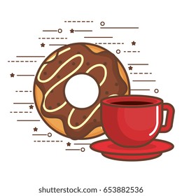 Donut and coffee design