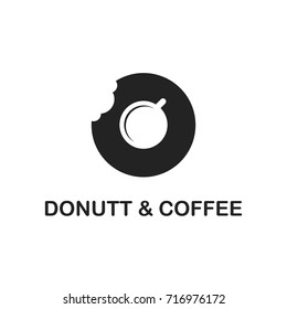 Donut And Coffee Logo Vector