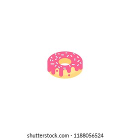 Donut collection. Sweet sugar icing donuts, can be used for valentine's day greeting cards, party invitations, posters, prints and books