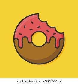 donut color line icon