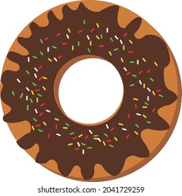 Donut in colored sweet glaze