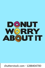 donut colorful design kids apparel food poster