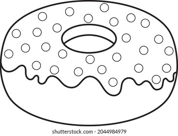 Arte vectorial de color de donut e ilustración