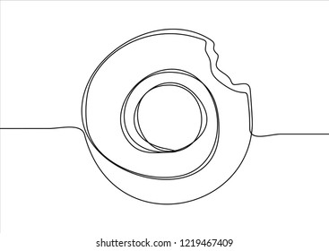 Donut. Continuous line