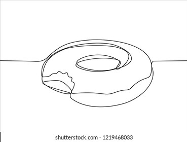 Donut. Continuous line