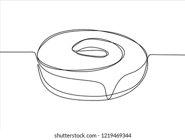 Donut. Continuous line