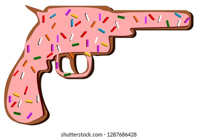 donut and cookie gun with sprinkles