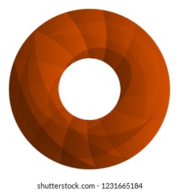 Donut cookies icon. Cartoon of donut cookies vector icon for web design isolated on white background