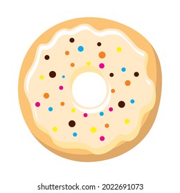 Donut Cream vector cartoon illustration Vanilla