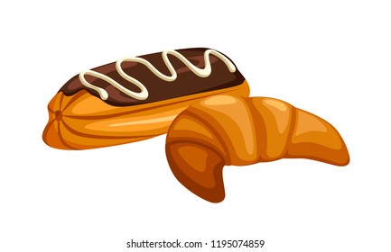 Donut and croissant