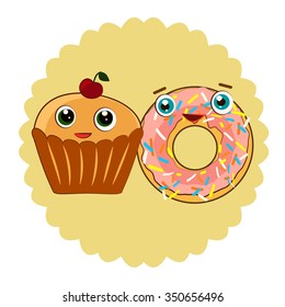 donut and cupcake