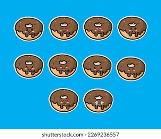Donut Cute Vector Icon Design