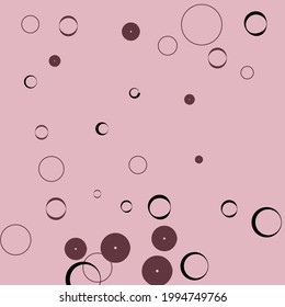 Donut Dark Pink Calm Modern Style Background. Curves Bagel Light Vector Background. Oval Retro Round Pastel Minimal Modern Art Pattern. Black Classical Bordo Purple Elegant Circles Art Illustration.