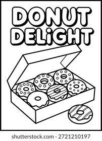 Donut Delight Padaria Caixa de Coloração com roscas vidradas sortidas para crianças