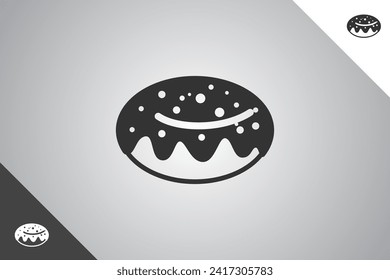 Donut design element. Bakery, cakes and pastries logo identity template. Perfect logo for business related to bakery, cakes and pastries. Isolated background. Vector eps 10.