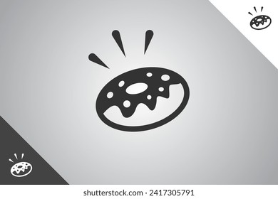 Donut design element. Bakery, cakes and pastries logo identity template. Perfect logo for business related to bakery, cakes and pastries. Isolated background. Vector eps 10.
