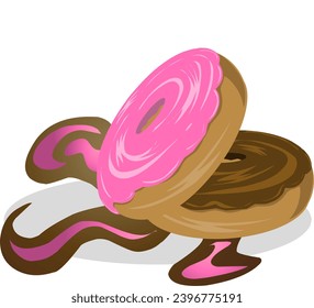 Donut design illustration for menu