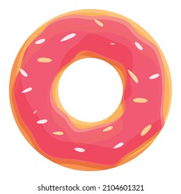 Donut dessert icon cartoon vector. Sweet sugar. Candy icing