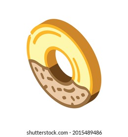 donut dessert isometric icon vector. donut dessert sign. isolated symbol illustration