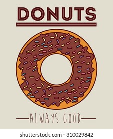 Donut digital design, vector illustration eps 10